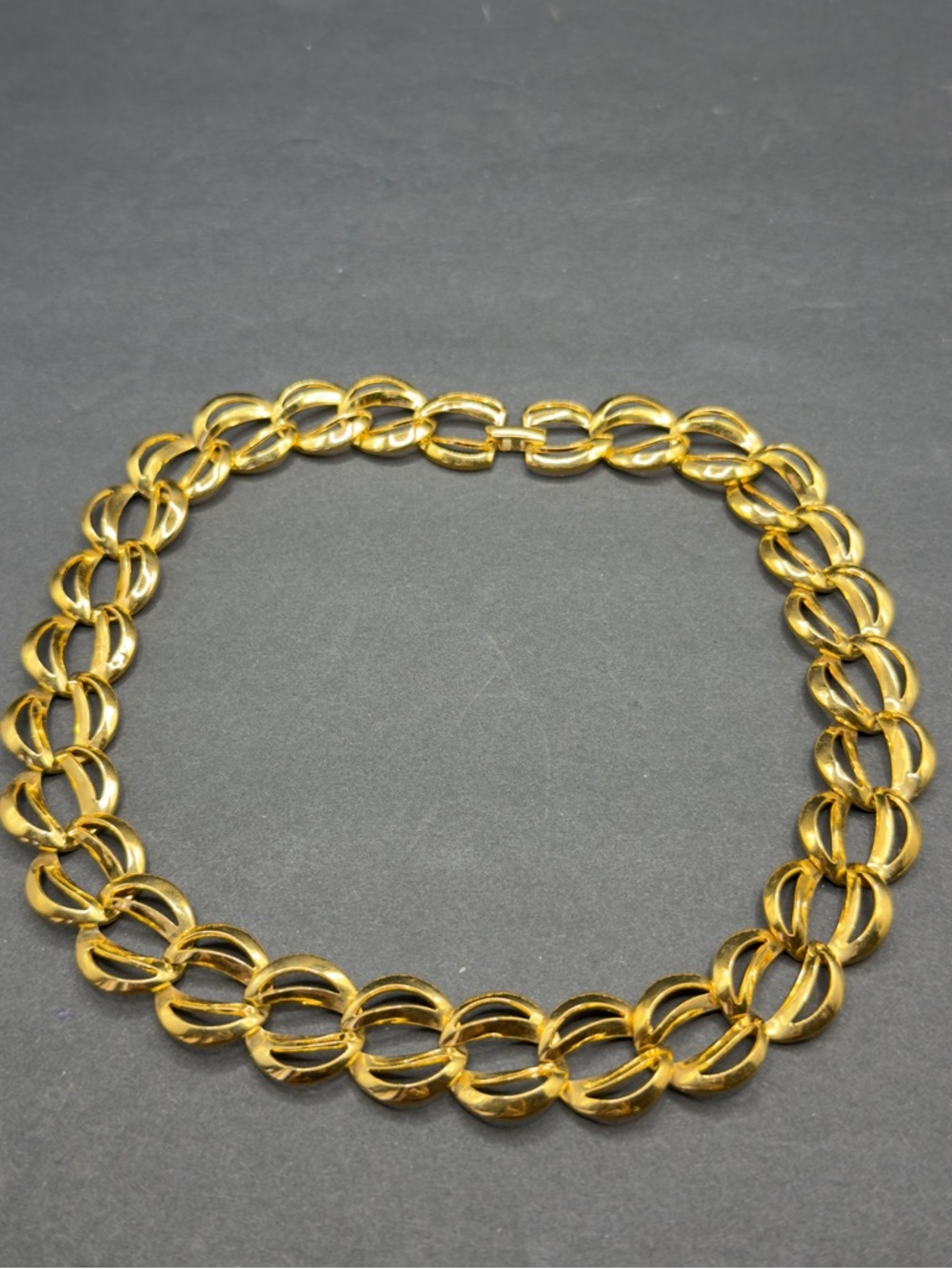 Vintage Napier Necklace Gold Tone Link Chain 16”
